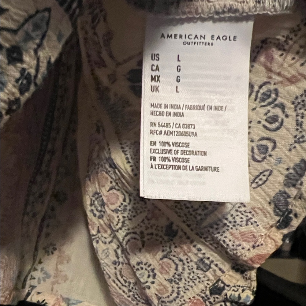 American Eagle Patchwork Peasant Top Embroidered … - image 6